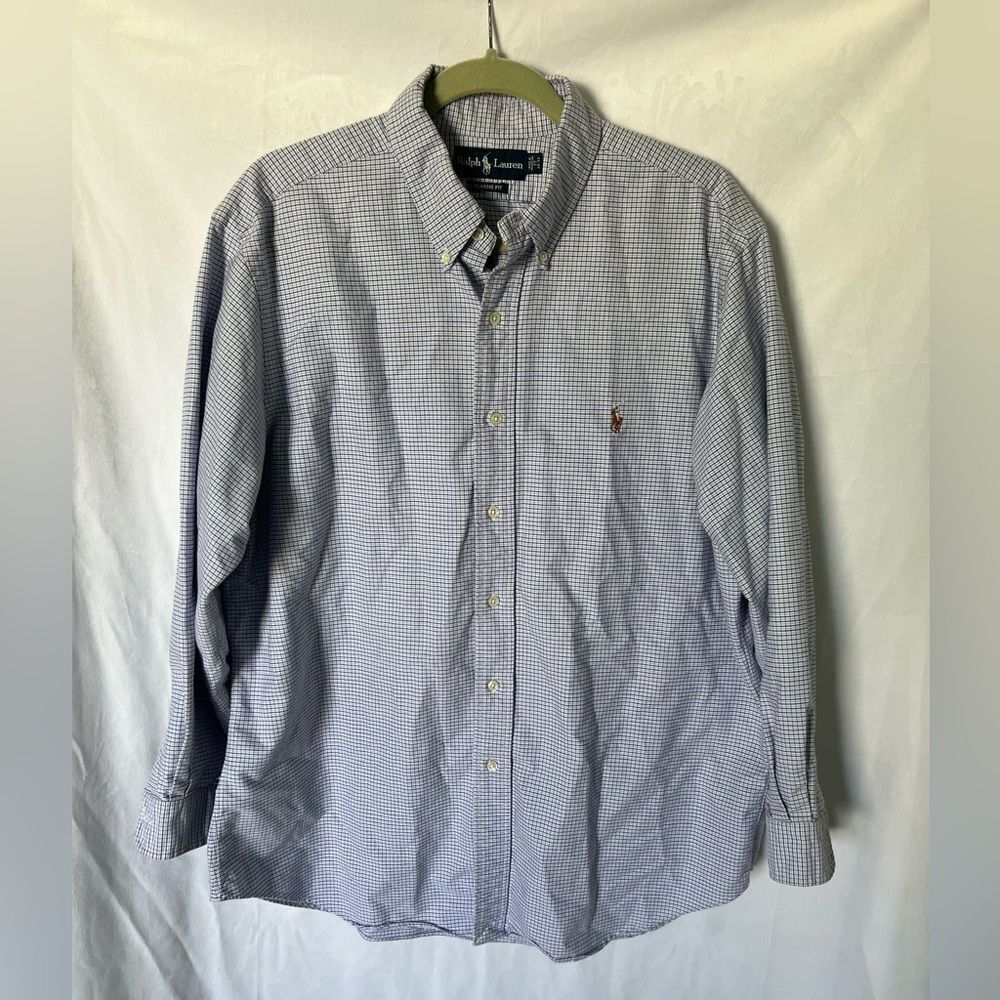 Ralph Lauren Men's Classic Fit Long Sleeve Dress Shirt Plaid size 17 32/33 XL